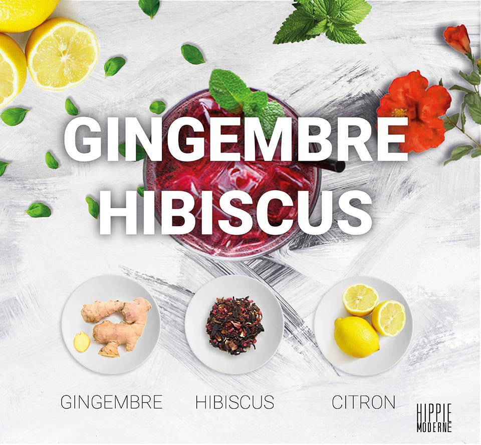 La recette de Kombucha Gingembre Hibiscus